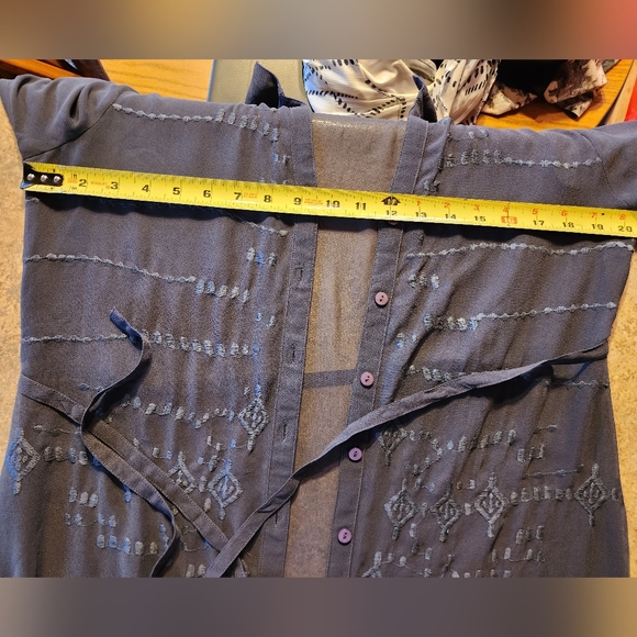 Soft Surroundings Ibiza Georgette Embroidered Maxi Dress Size PS - Picture 10 of 12